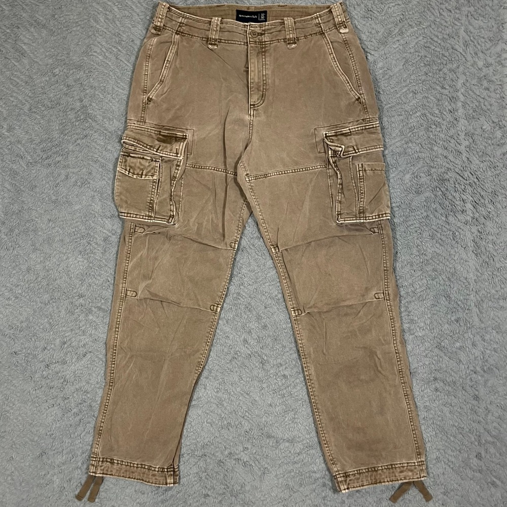 Abercrombie & Fitch Y2K Paratrooper Cargo Pants Mens Sz 32x32 (32x30) Brown